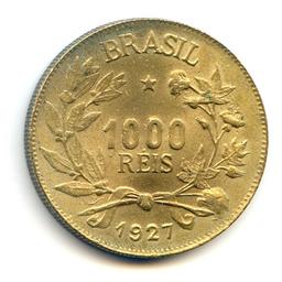 Brazil 1927 1000 reis choice BU