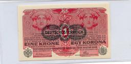 Austria-Hungary 1916 1 krone note P20 UNC