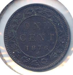 Canada 1876-H cent nice XF/AU