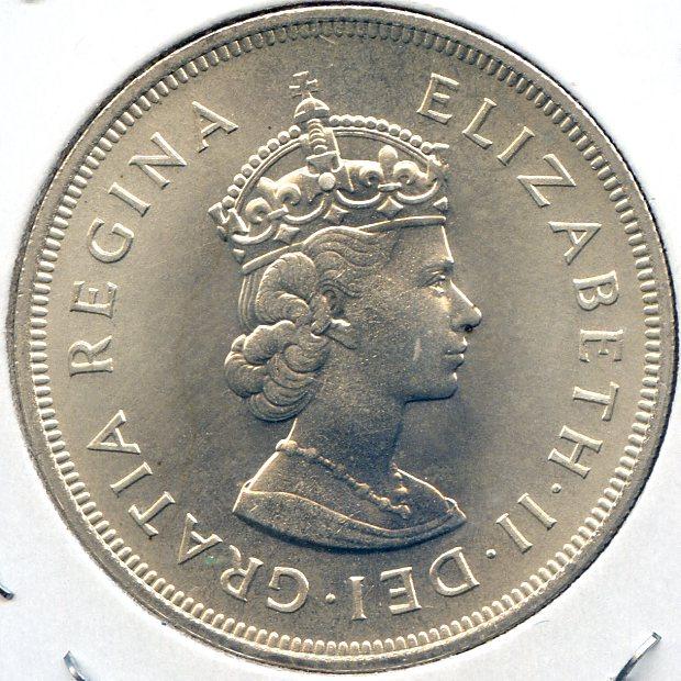 Bermuda 1959 silver crown nice BU