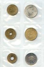 Lebanon 1952-61 type set with silver, 6 BU pieces