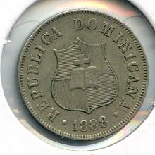 Dominican Republic 1888 2-1/2 centavos XF