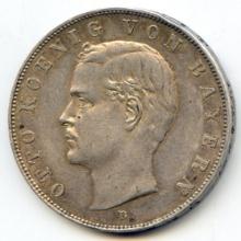 Germany/Bavaria 1911-D silver 3 marks XF