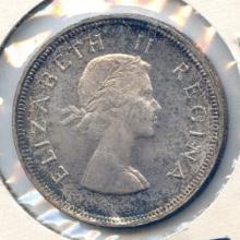 South Africa 1955 silver 2-1/2 shillings choice BU