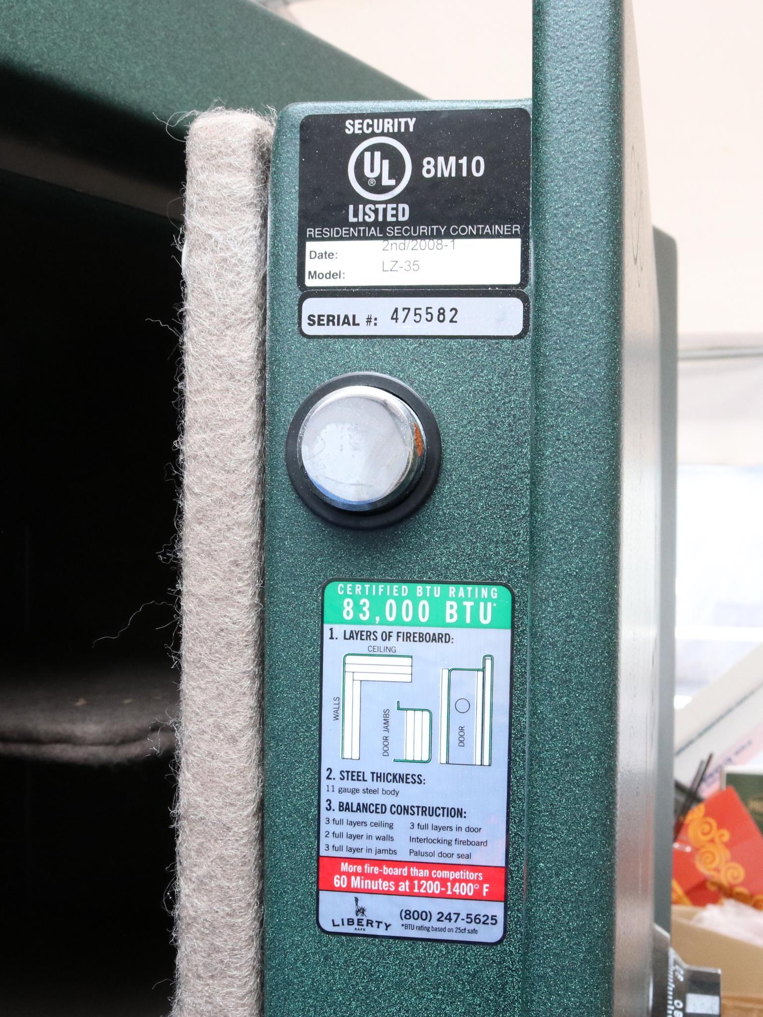 2008 Liberty Model LZ-35 gun safe.