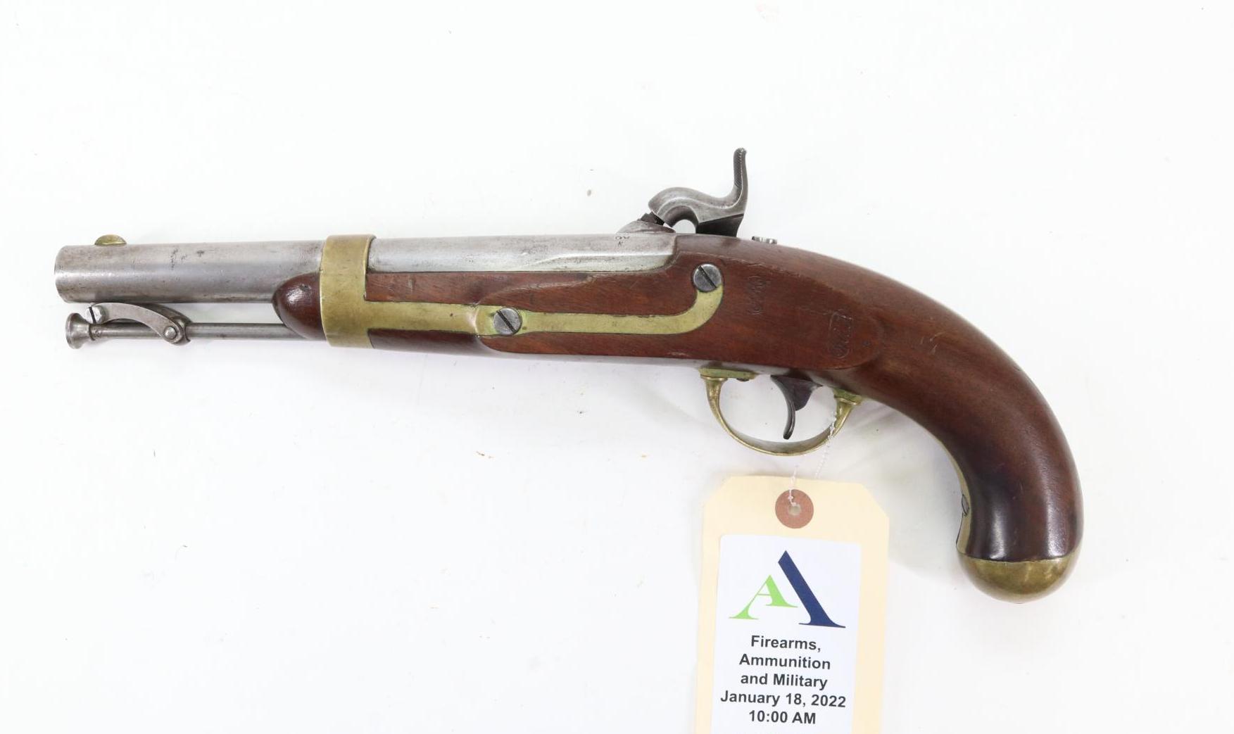 H. Aston Model 1842 Percussion Pistol