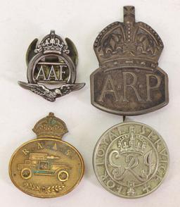 British Empire Aviation Related Pins and Medal