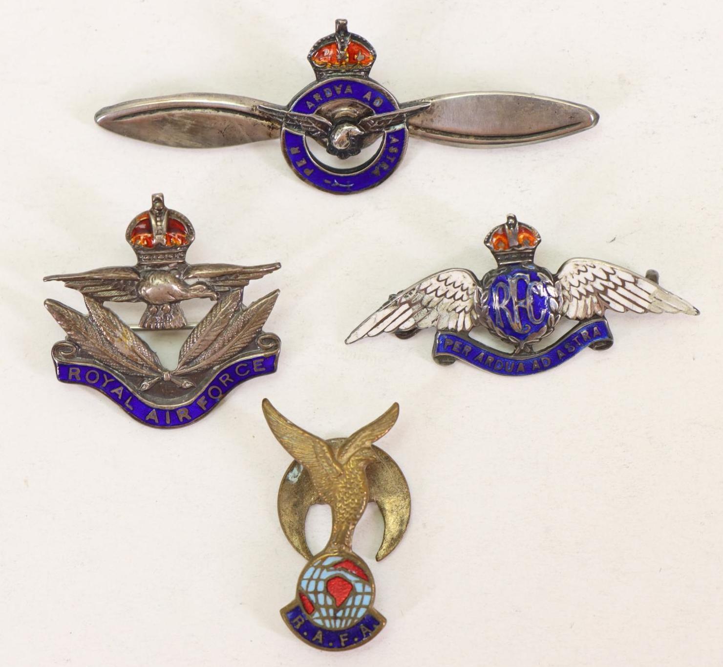 British Empire Aviation Related Pins and Medal