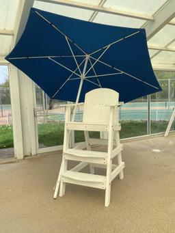 Lifeguard Chair and Umbrella