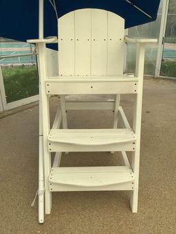 Lifeguard Chair and Umbrella