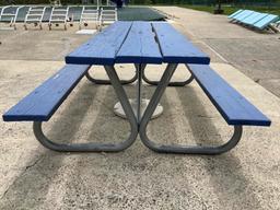 Picnic Tables and Umbrella
