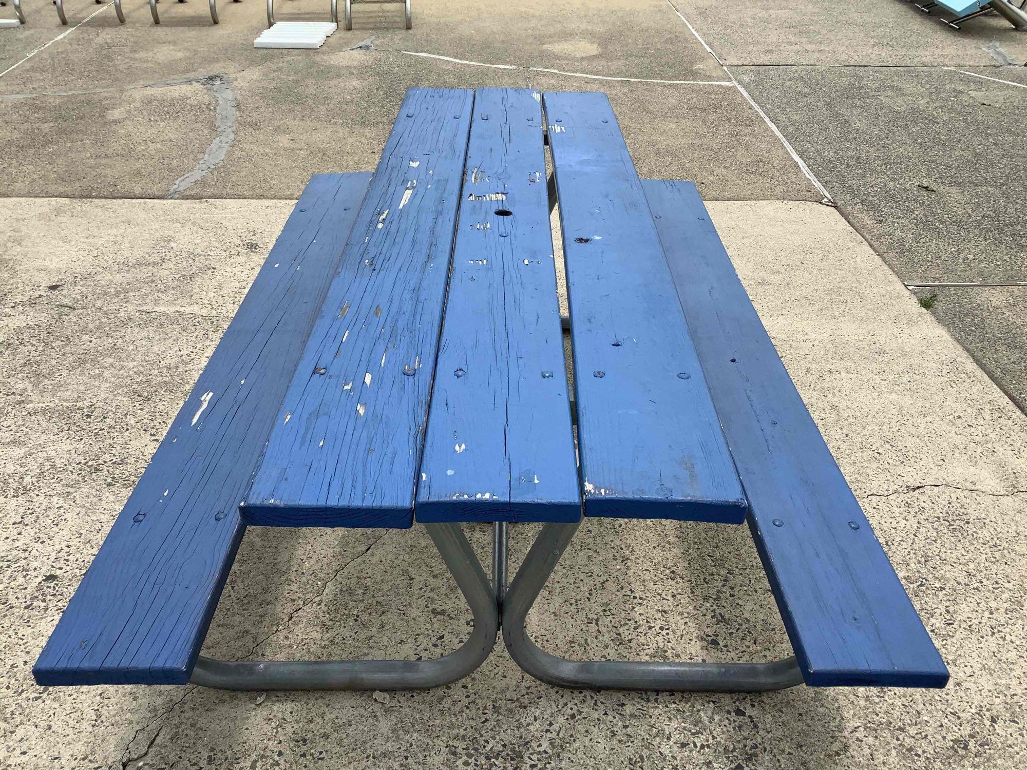 Picnic Tables and Umbrella