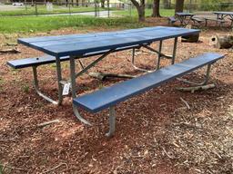 Blue Picnic Table