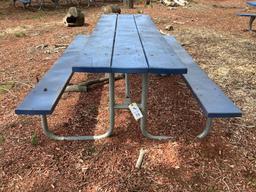Blue Picnic Table