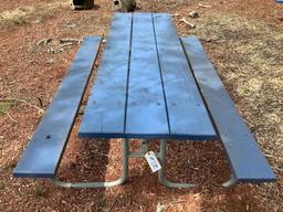 Blue Picnic Table