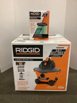 Ridgid Shop Vac and Filter