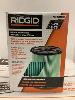 Ridgid Shop Vac and Filter