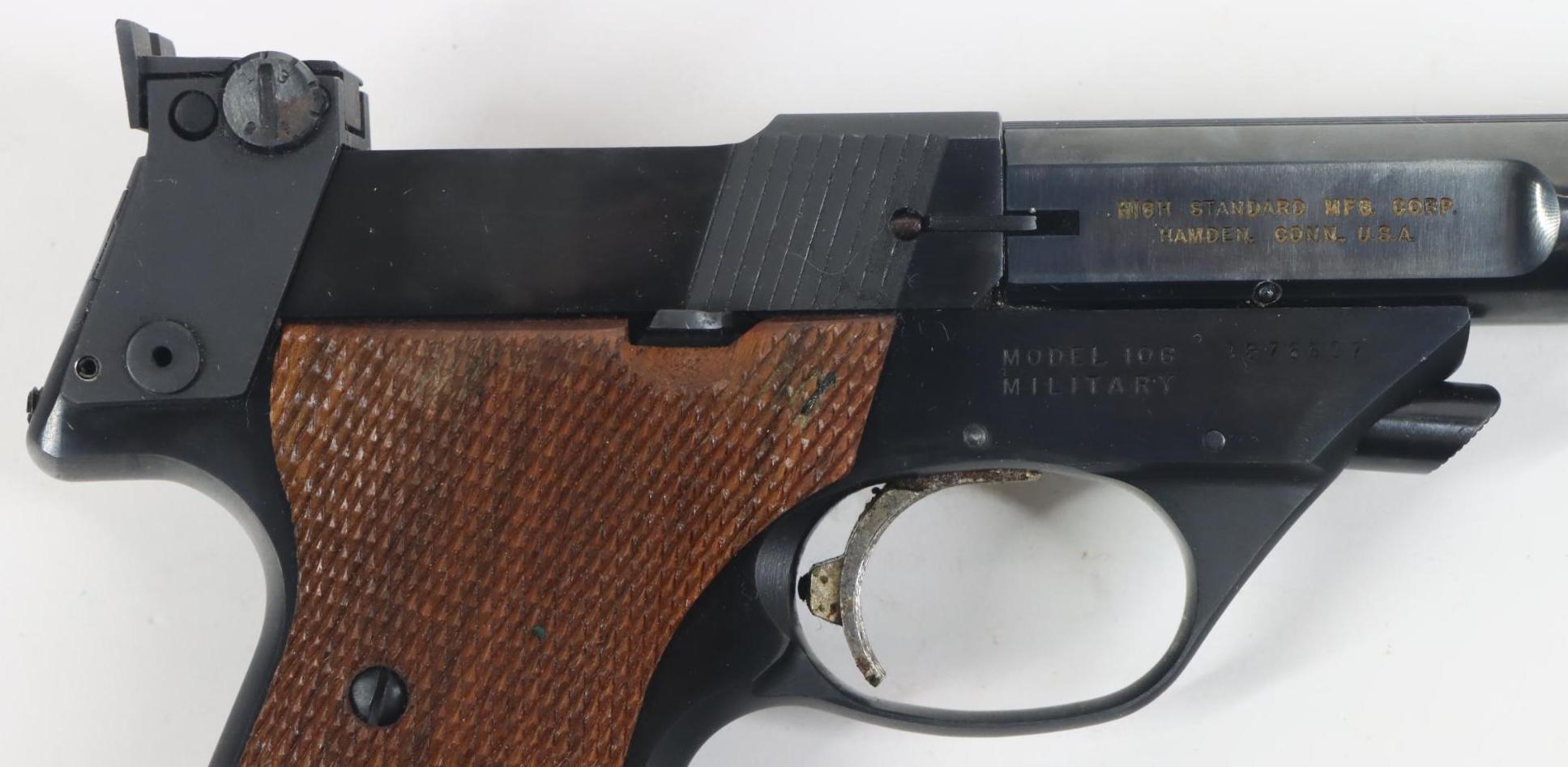 High Standard Supermatic Trophy Model 106 Military Semi Automatic Pistol