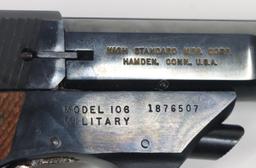 High Standard Supermatic Trophy Model 106 Military Semi Automatic Pistol