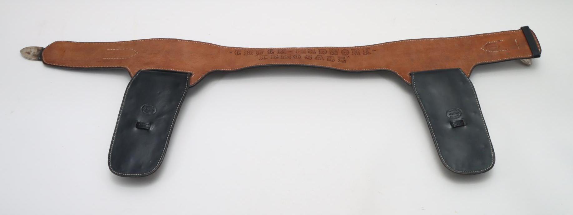 Custom W.Ostin Western Leather Double Holster Rig For Chuck Medwork