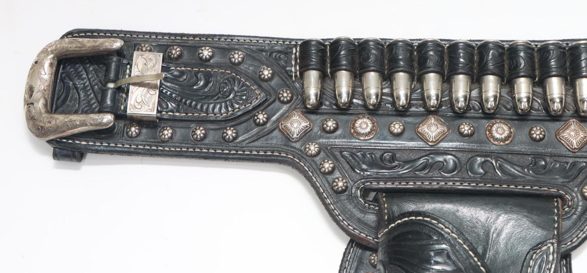 Custom W.Ostin Western Leather Double Holster Rig For Chuck Medwork