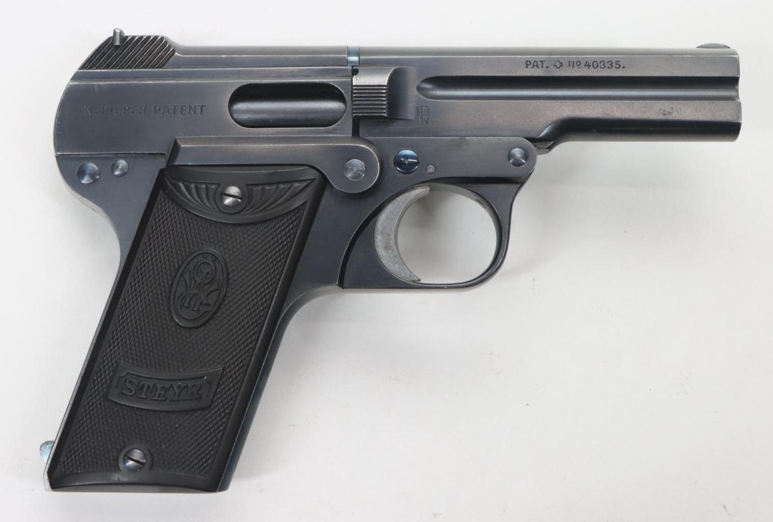 Steyr Pieper Patent M1909 Semi Automatic Pistol