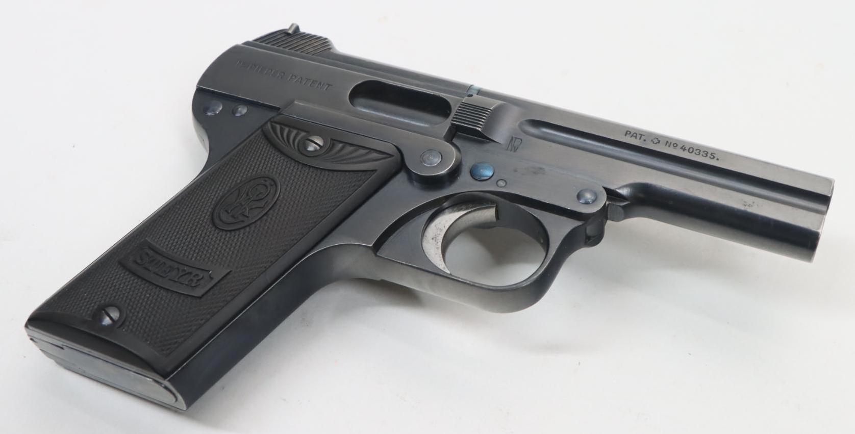 Steyr Pieper Patent M1909 Semi Automatic Pistol
