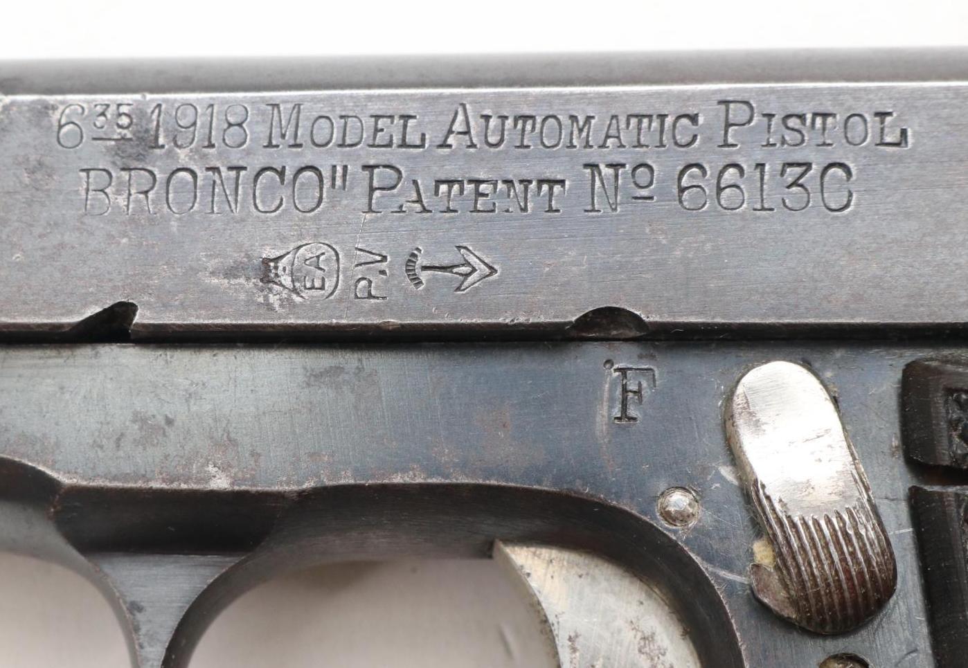 Spanish Bronco Model 1918 Semi Automatic Pistol