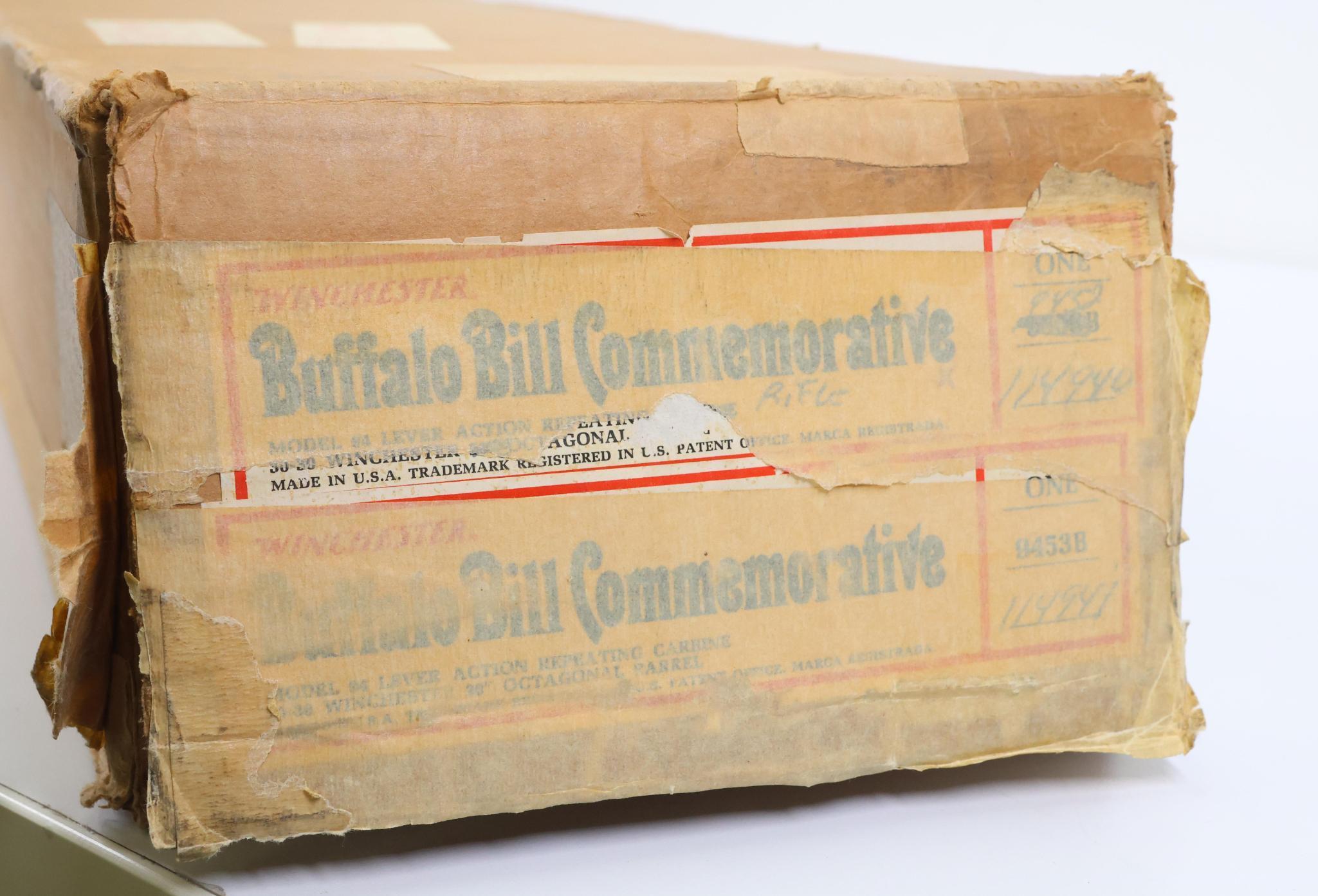 Hard To Find Consecutive Pair Winchester Model 94 Buffalo Bill Commemorative Lever Action Rifles