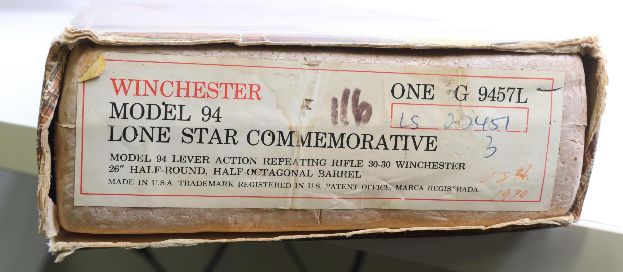 Winchester Model 94 Lone Star Commemorative Lever Action Rifle