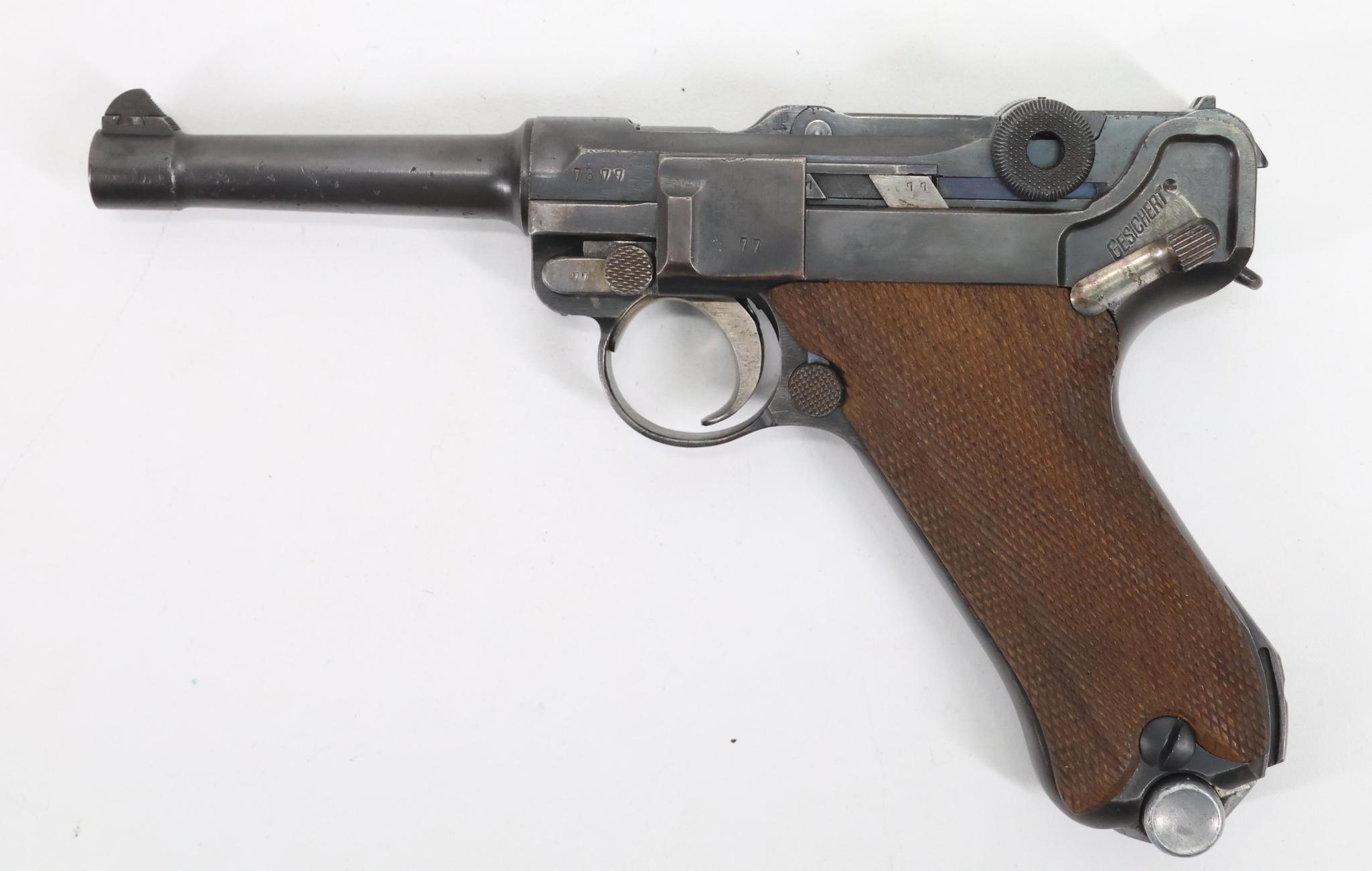 Deutsche Waffenund Munitionsfabriken (DWM) 1914 Pattern P08 Luger Semi Automatic Pistol