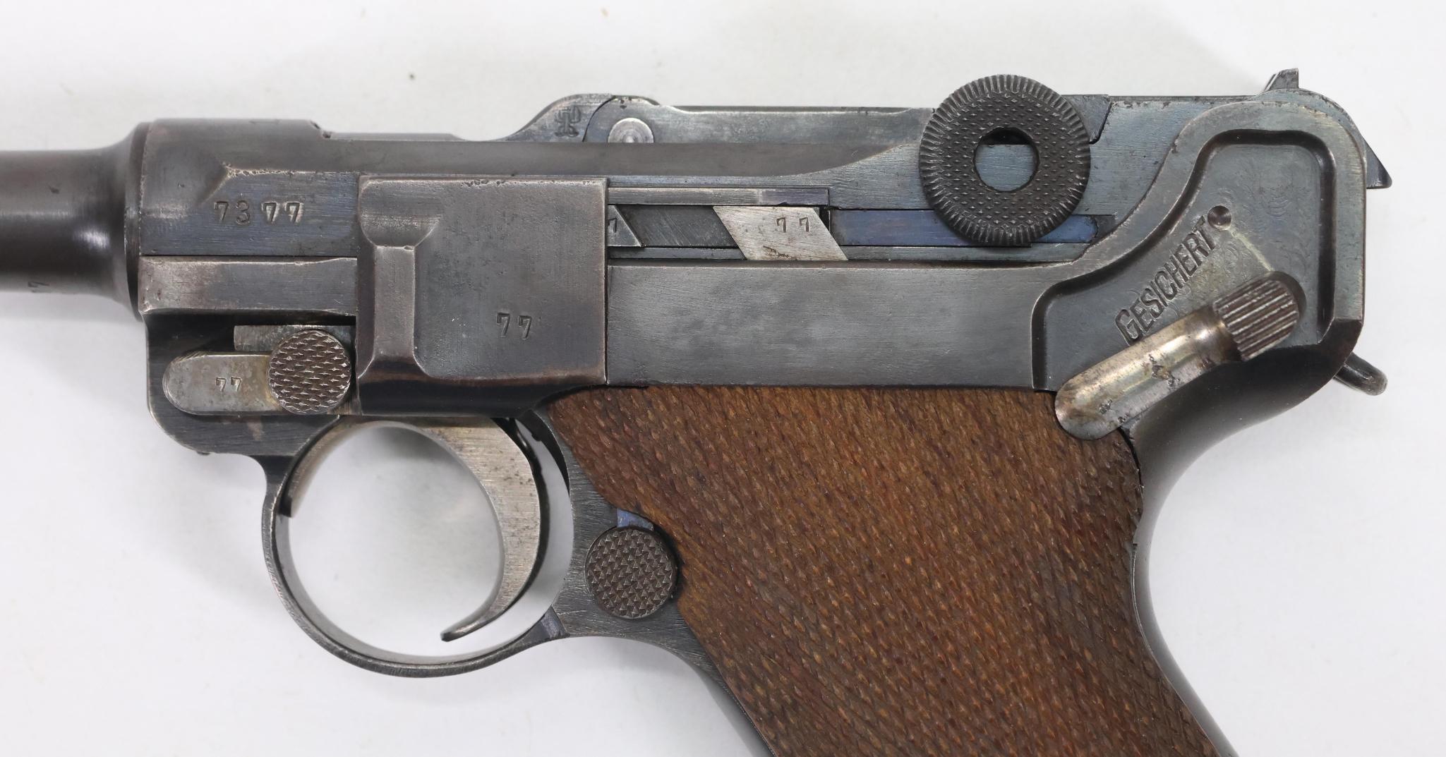Deutsche Waffenund Munitionsfabriken (DWM) 1914 Pattern P08 Luger Semi Automatic Pistol