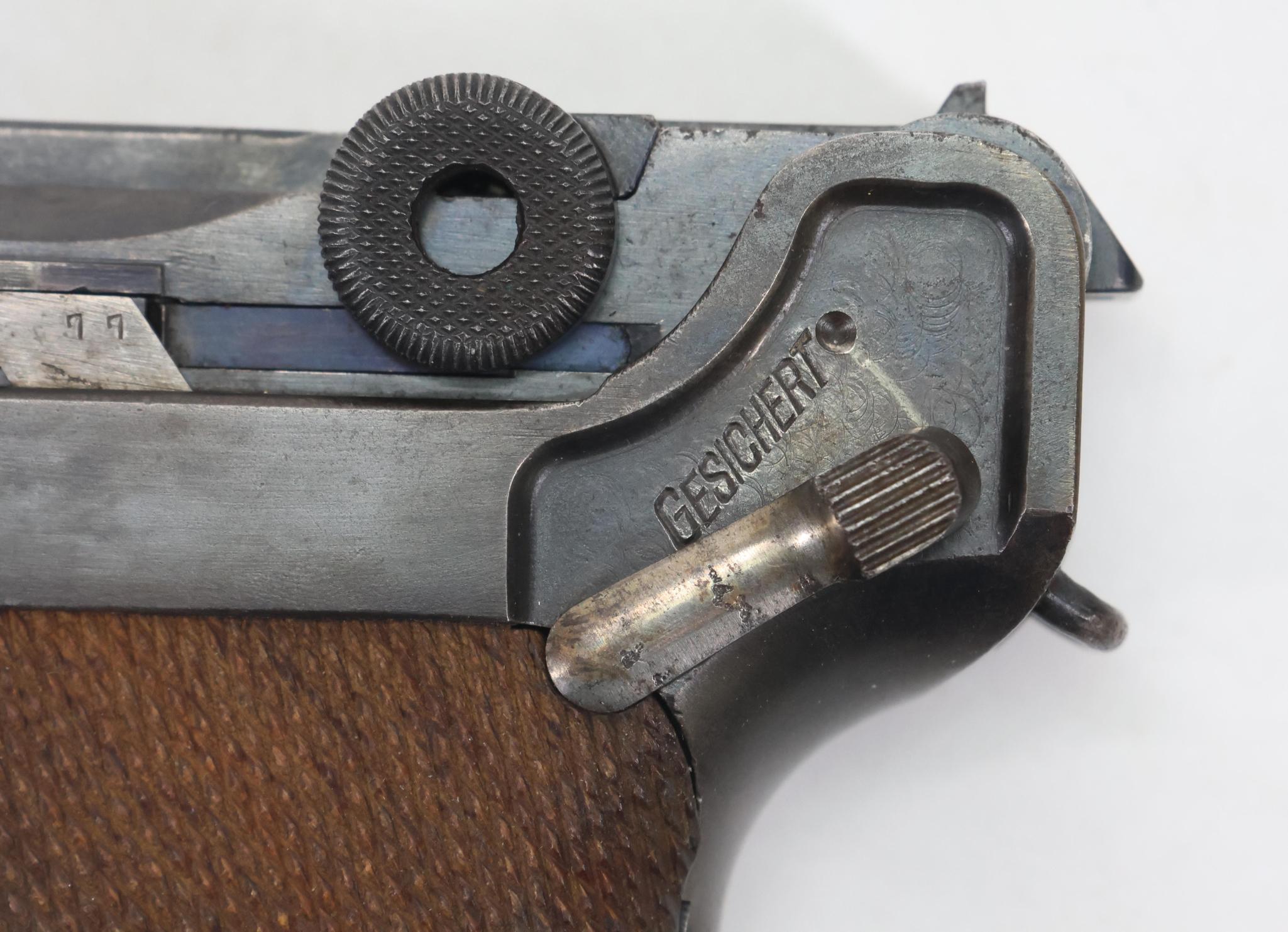 Deutsche Waffenund Munitionsfabriken (DWM) 1914 Pattern P08 Luger Semi Automatic Pistol