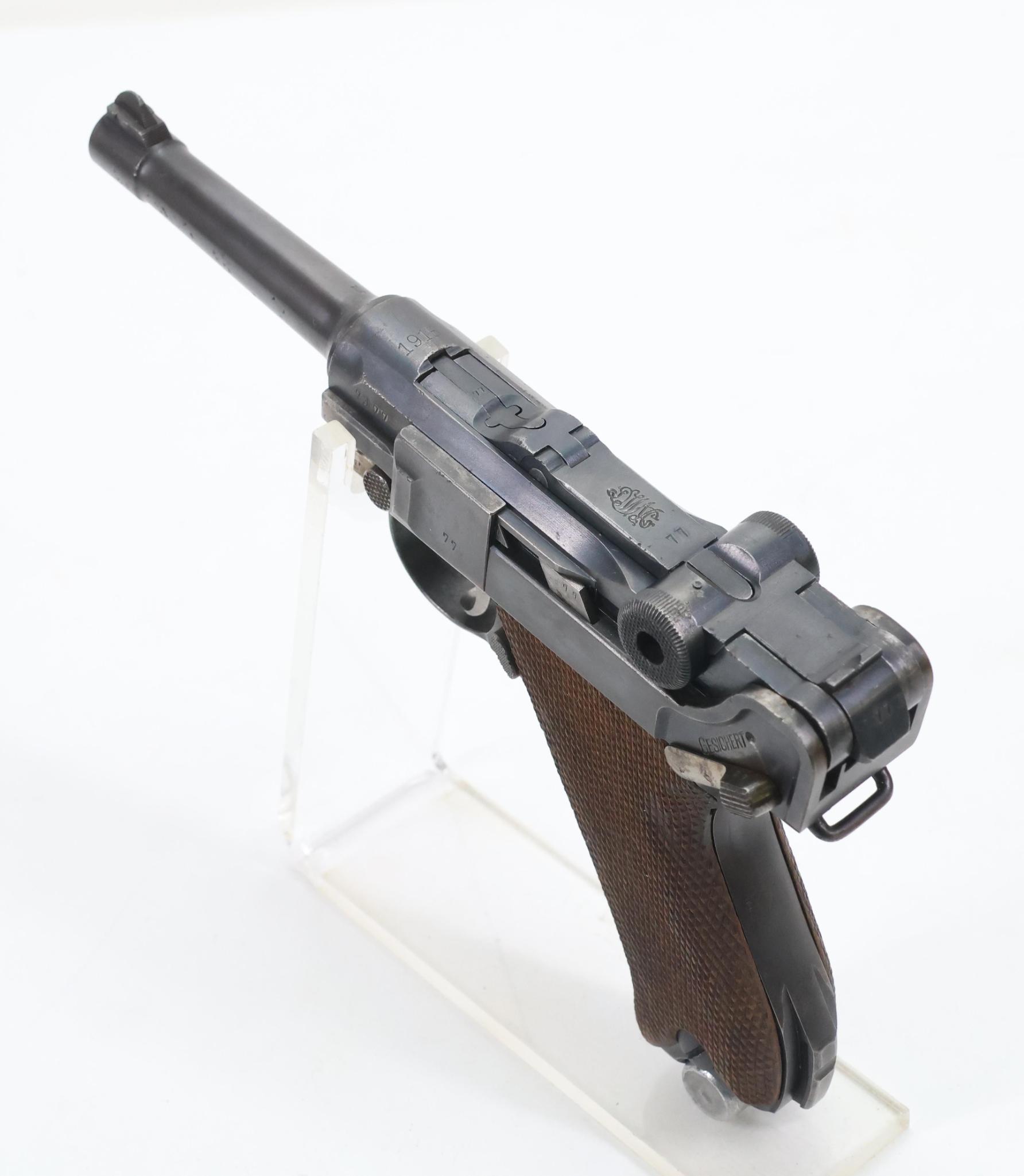 Deutsche Waffenund Munitionsfabriken (DWM) 1914 Pattern P08 Luger Semi Automatic Pistol