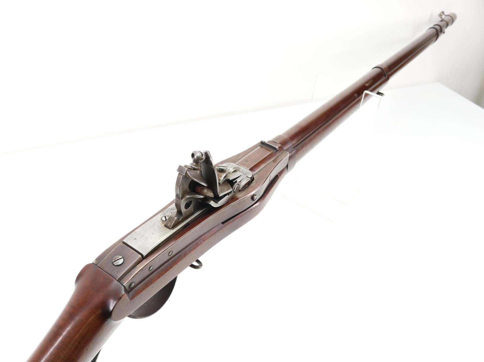 Rare High Condition US Harpers Ferry M1819 Hall's Pat 3rd Variation Flintlock Breech loading Rifle