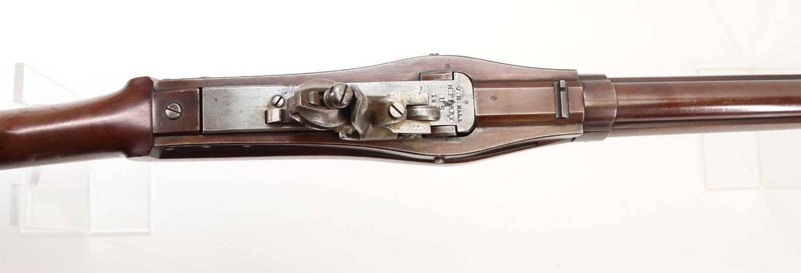 Rare High Condition US Harpers Ferry M1819 Hall's Pat 3rd Variation Flintlock Breech loading Rifle