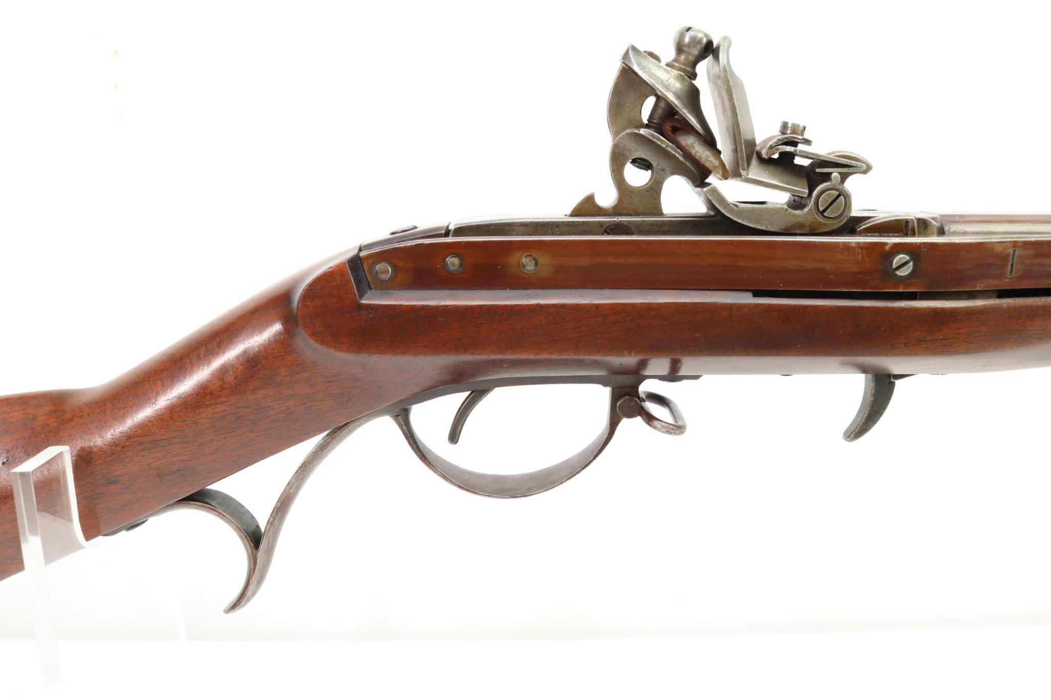 Rare High Condition US Harpers Ferry M1819 Hall's Pat 3rd Variation Flintlock Breech loading Rifle