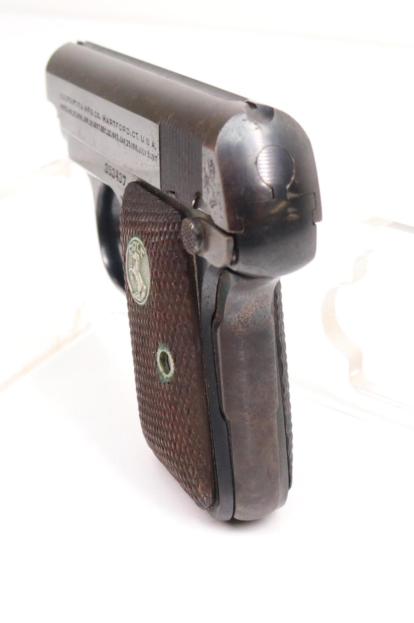 Colt Automatic M1908 Semi Automatic Pistol