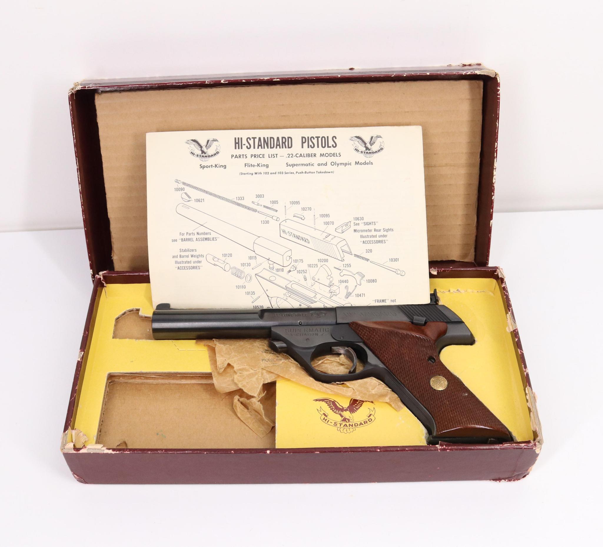 High Standard 103 Supermatic Citation Semi Automatic Pistol
