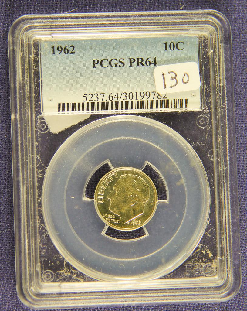 1962 - PCGS PROOF 64 - ROOSEVELT DIME