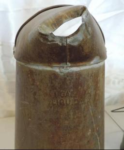 Collectables lot. 1 gallon pitcher, wooden candlesticks, crock with chips and more.