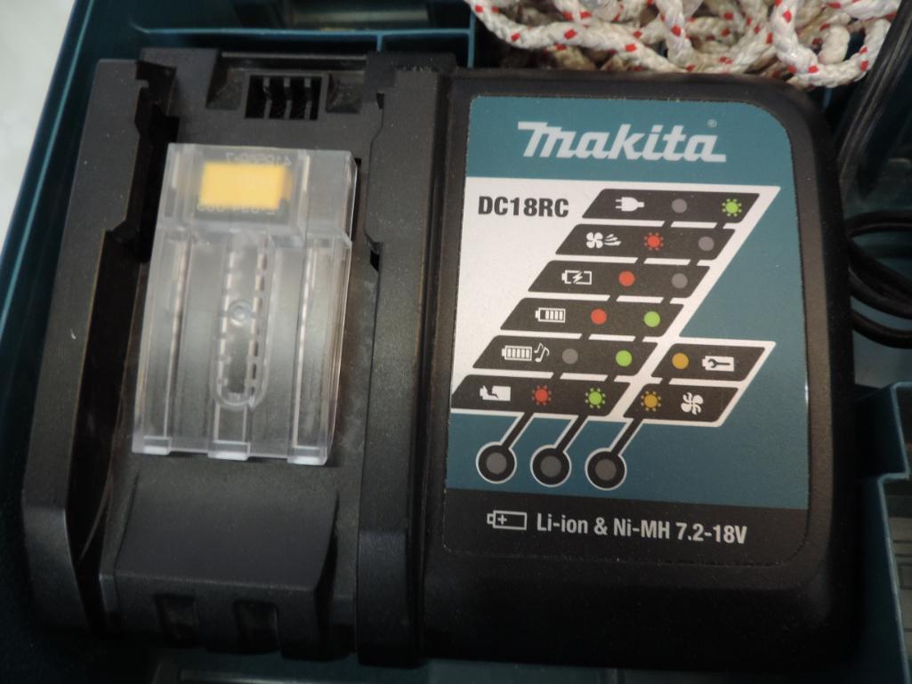 Makita TD020D 7.2 volt cordless driver with charger and case, Makita 10.8 volt battery & charger,