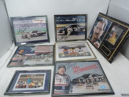 Dale Earnhardt Racing memorabilia lot with 2 possible autographed pictures.