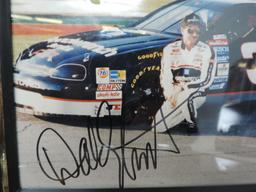 Dale Earnhardt Racing memorabilia lot with 2 possible autographed pictures.