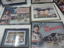 Dale Earnhardt Racing memorabilia lot with 2 possible autographed pictures.