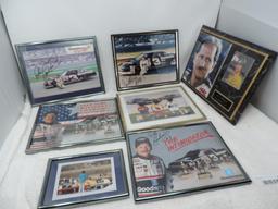 Dale Earnhardt Racing memorabilia lot with 2 possible autographed pictures.