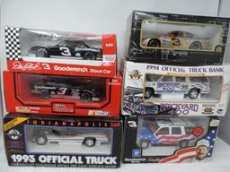 6 1/24th scale diecast cars.