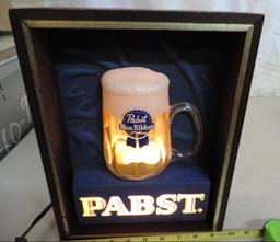 Vintage Pabst bubbling beer sign.