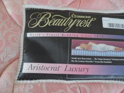 Simmons Beautyrest mattress, box, and frame.