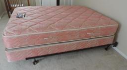 Simmons Beautyrest mattress, box, and frame.